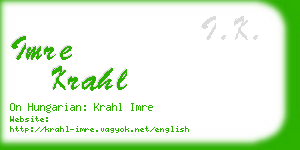 imre krahl business card